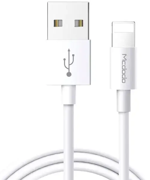 Cablu de date Mcdodo Element Series CA-6020, Lightning, max 2 A, 1 m (Alb)