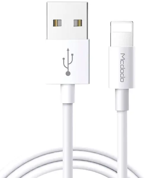 Cablu de date Mcdodo Element Series CA-6020, Lightning, max 2 A, 1 m (Alb)
