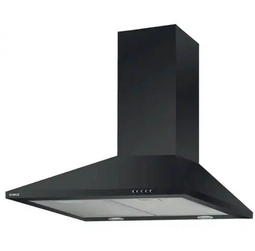 Hota decorativa Samus HS630DLB, 300 m3/h, 3 Trepte de putere, 1 Motor, 60 cm (Negru)