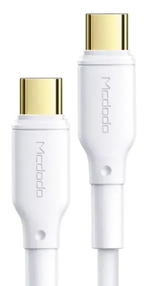 Cablu de date Mcdodo White Series CA-8350, USB Type-C - USB Type-C, 5 A, 1.2 m, 100 W, PD (Alb)