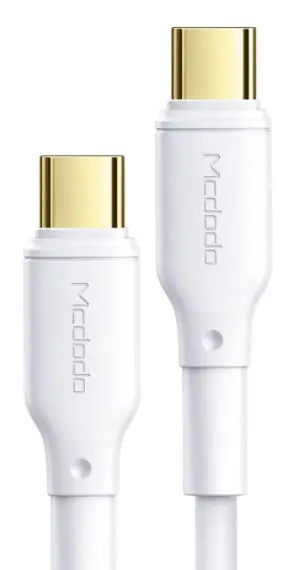 Cablu de date Mcdodo White Series CA-8350, USB Type-C - USB Type-C, 5 A, 1.2 m, 100 W, PD (Alb)