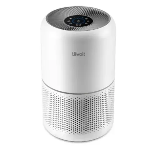 Purificator de aer Smart Levoit Core 300S Wi-Fi, Filtru 3 in 1 True HEPA H13, Carbon Activ, Senzor Calitate Aer, Mod Auto, Compatibil cu Alexa/Google Home, Panou Comanda Touch Screen, Control Remote (Alb)