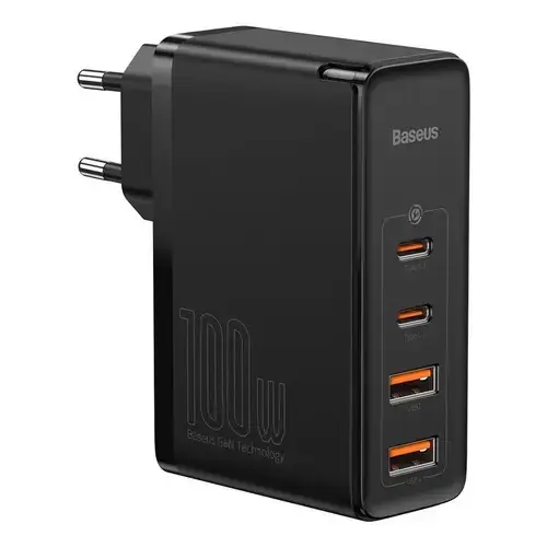 Incarcator Retea Baseus GaN2 Pro CCGAN2P-L01, Quick Charge, 2 x USB Type-C, 2 x USB, 100W (Negru)