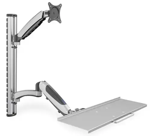 Suport monitor pentru perete Digitus DA-90354, pivot 90°, 6kg (Argintiu)