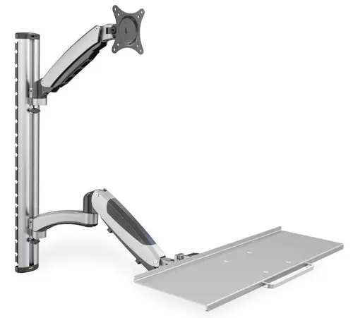 Suport monitor pentru perete Digitus DA-90354, pivot 90°, 6kg (Argintiu)