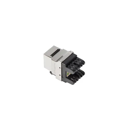 Cuplaj modular Lanberg, Keystone RJ45->LSA 180° FTP cat5e, negru cu gri