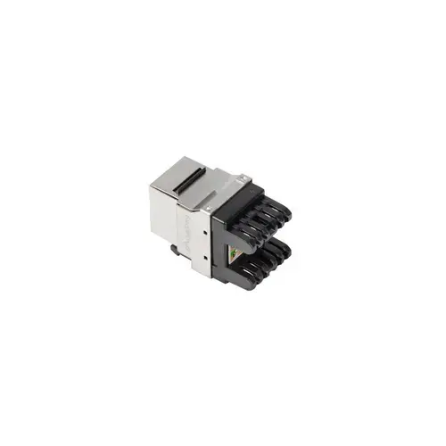 Cuplaj modular Lanberg, Keystone RJ45->LSA 180° FTP cat6, negru cu gri