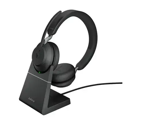 Casti cu microfon Jabra Evolve2 65 MS Stereo, Bluetooth, Statie de incarcare, USB Type-C (Negru)