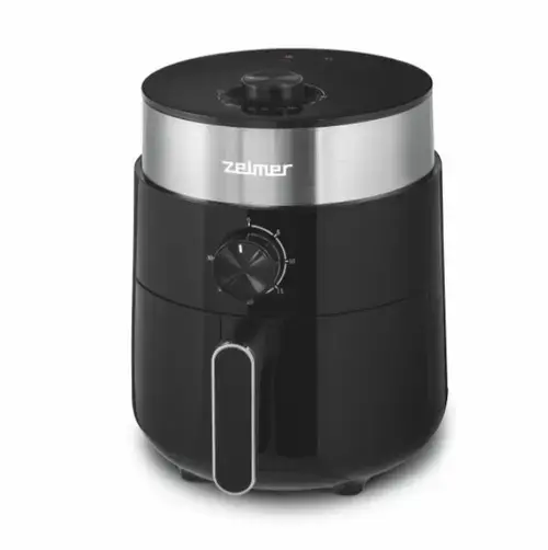 Friteuza cu aer cald Zelmer ZAF2500, 1200 W, 2.5 L, Timer 30 min (Negru/Argintiu)