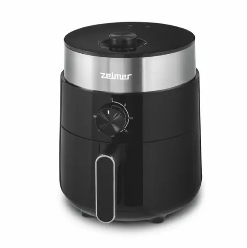 Friteuza cu aer cald Zelmer ZAF2500, 1200 W, 2.5 L, Timer 30 min (Negru/Argintiu)