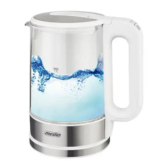 Fierbator de apa Mesko MS 1301w, 1850 W, 1.7 L (Alb/Transparent)