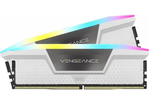Memorii Corsair Vengeance RGB 32GB, DDR5, 5200MHz, CL40, 2x16GB, 1.25V (Alb)