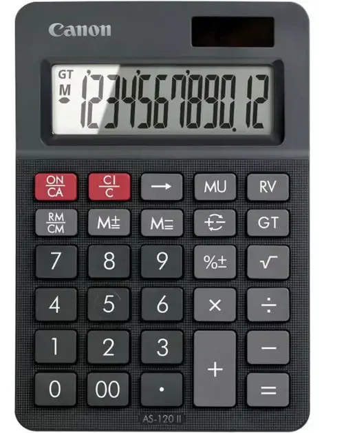Calculator de birou Canon AS120 II (Negru)