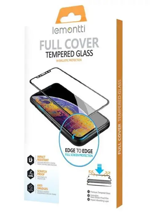 Folie Sticla Full Fit Lemontti LFSTFIP1413PBK pentru Apple iPhone 14 / 13 / 13 Pro (Negru)