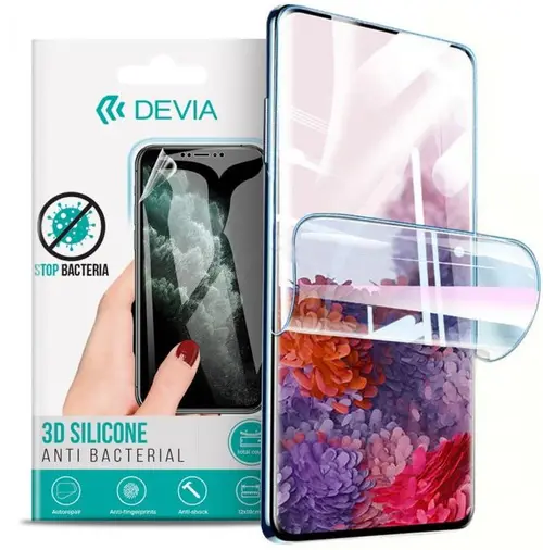 Folie silicon Devia Antibacteriana pentru Xiaomi Redmi Note 11S (Transparent)