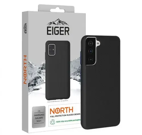 Protectie spate Eiger North Case pentru Samsung Galaxy S22 Plus (Negru)