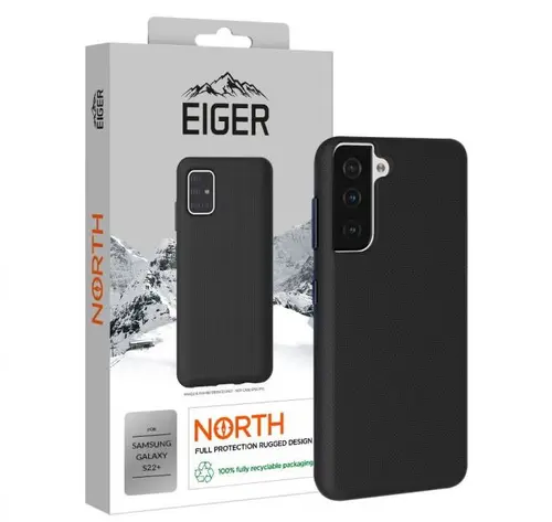Protectie spate Eiger North Case pentru Samsung Galaxy S22 Plus (Negru)
