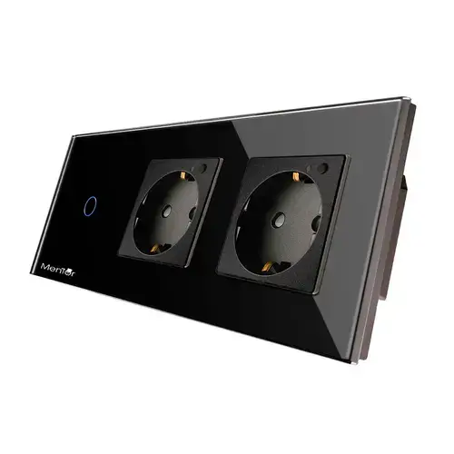 Kit Priza si Intrerupator Smart Wireless Mentor ES025 2.1 incastrat WiFi 16A 3x1000W