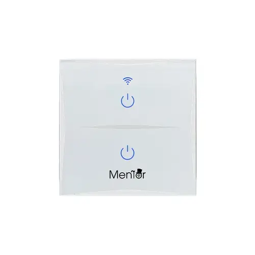 Intrerupator inteligent wireless Mentor WiFi 10A 1200W, dublu, cu touch