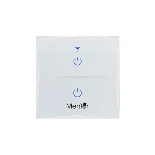 Intrerupator inteligent wireless Mentor WiFi 10A 1200W, dublu, cu touch