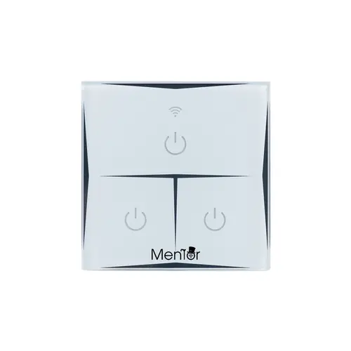 Intrerupator inteligent wireless Mentor WiFi 10A 1800W, triplu, cu touch