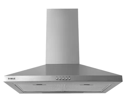 Hota Decorativa Samus HS638DLX, Latime 60 cm, 1 Motor, 3 Trepte de absorbtie, Tip Turn (Argintiu)