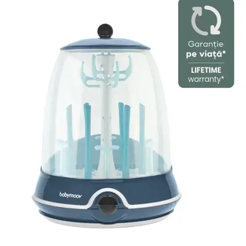 Sterilizator electric 2 in 1 BABYMOOV A003110, 550 W (Alb/Albastru)