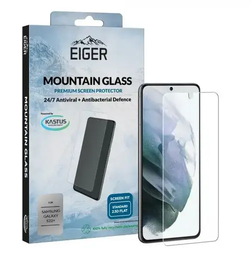 Folie Sticla Eiger 3D Mountain Glass pentru Samsung Galaxy S22 Plus (Transparent)