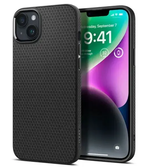 Protectie spate Spigen Liquid Air pentru Apple iPhone 14 (Negru)