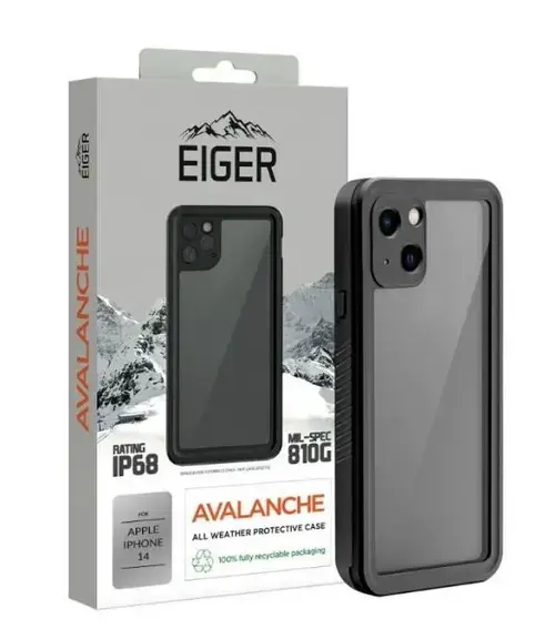 Protectie spate Eiger Avalanche pentru Apple iPhone 14 (Negru)
