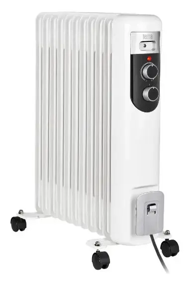 Radiator ulei 11 elementi 2500W Teesa TSA8049, Termostat reglabil (Alb)