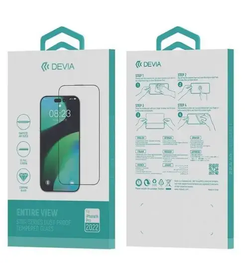 Folie Sticla Devia Star Series pentru Apple iPhone 14 Pro (Negru)