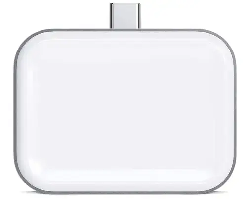 Incarcator Wireless Satechi ST-TCWCDM pentru AirPods, USB Type-C (Alb)
