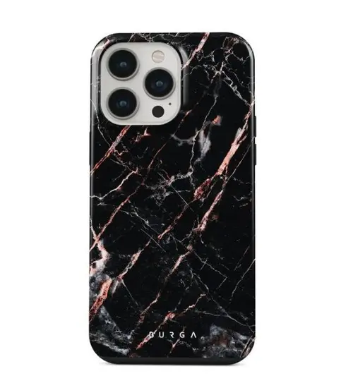 Protectie spate Burga Dual Layer Rose Gold Marble pentru Apple iPhone 14 Pro Max (Multicolor)