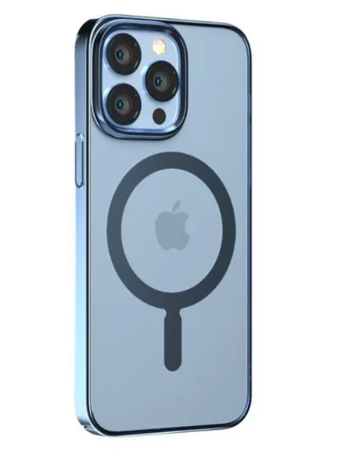Protectie Spate Devia Glimmer Series pentru Apple iPhone 14 Pro (Albastru)