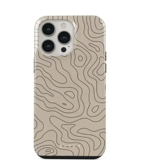 Protectie Spate Burga Dual Layer Wild Terrain pentru Apple iPhone 14 Pro (Bej)