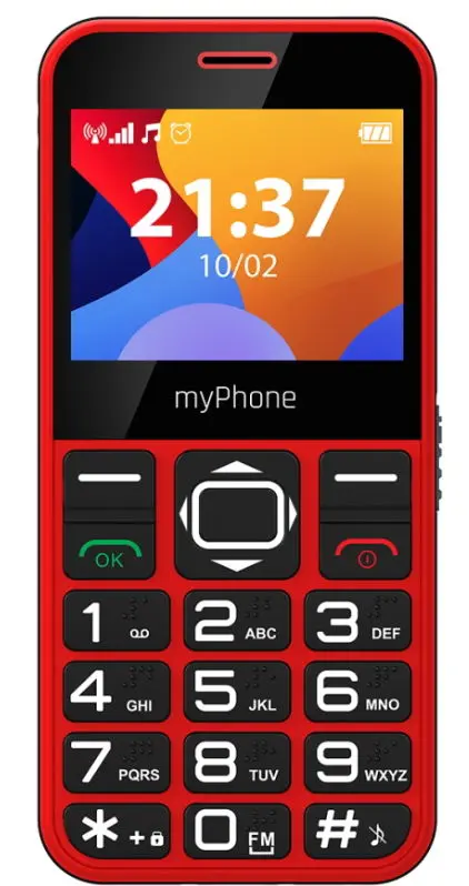 Telefon mobil myPhone Halo 3, Ecran IPS 2.31inch, Camera 0.3 MP, Single Sim, 2G (Rosu)