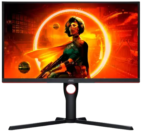 Monitor Gaming VA LED AOC 24.5inch 25G3ZM, Full HD (1920 x 1080), HDMI, DisplayPort, AMD FreeSync, 240 Hz, 0.5 ms (Negru/Rosu)