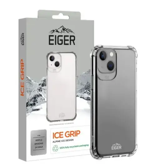 Protectie Spate Eiger Ice Grip pentru Apple iPhone 14 Plus (Transparent)