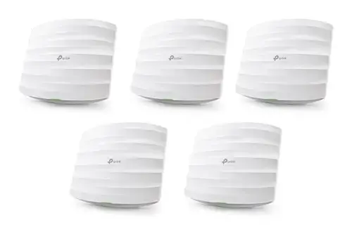 Kit Access Point Wireless TP-LINK EAP245, Gigabit, Dual Band, PoE, 1750 Mbps, Antena interna, 5 Bucati (Alb)