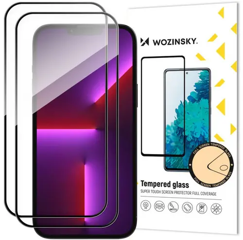 Set 2 Folii Sticla Wozinsky pentru Apple iPhone 14 Pro Max (Transparent/Negru)