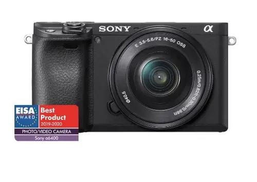 Aparat foto Mirrorless Sony Alpha A6400 LB, 24.2 MP, APS-C, Ecran 3inch, 4K HDR, 4D Focus + Obiectiv SELP1650 16-50 mm (Negru)