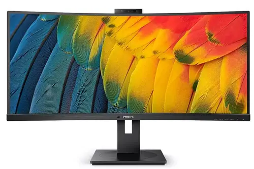 Monitor VA LED Philips 34inch 34B1U5600CH, WQHD (3440 x 1440), HDMI, DisplayPort, Ecran curbat, Boxe (Negru)