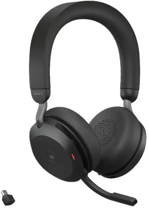 Casti Wireless Jabra Evolve2 75 MS Stereo, USB Type-C, Microfon (Negru)