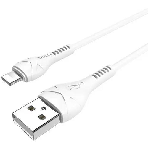 Cablu de date HOCO X37, USB - Lightning, 1 m, Alb