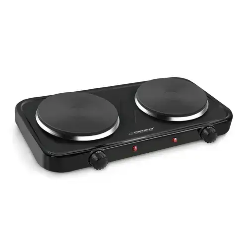 Plita electrica Esperanza EKH010K, Protectie supraincalzire, 2000 W, Negru