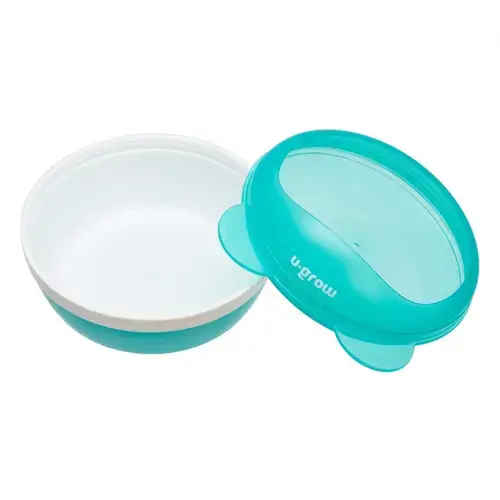 Bol cu capac 2 in 1 U-grow, capacitate 220 ml, + 6 luni, Multicolor