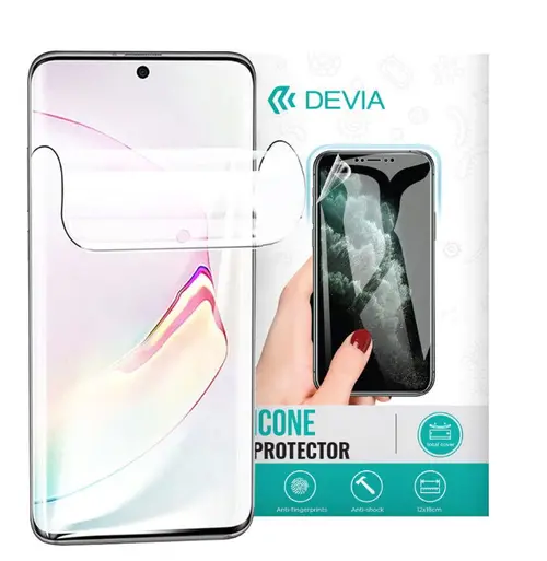 Folie Silicon Antibacterian Devia Pentru Sony Xperia 10 IV (Transparent)