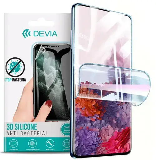Folie Silicon Antibacterian Devia Pentru Xiaomi Redmi 10C (Transparent)