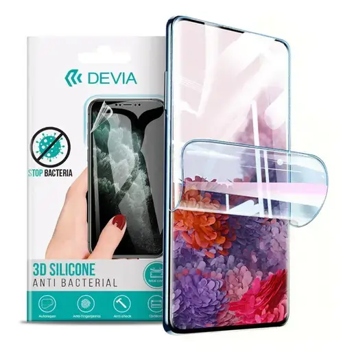 Folie Silicon Antibacterian Devia Pentru Realme 8 (Transparent)